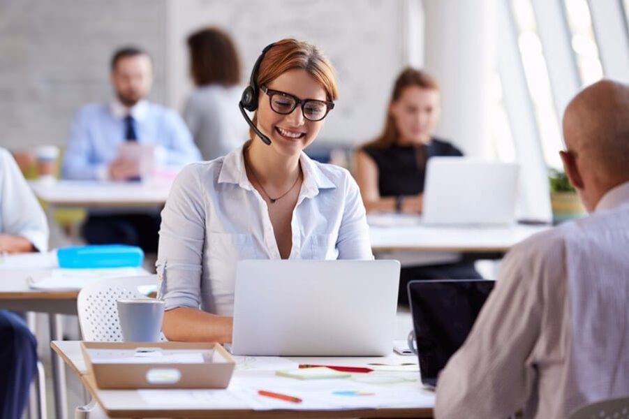 Woman Help Desk Woman Help Desk