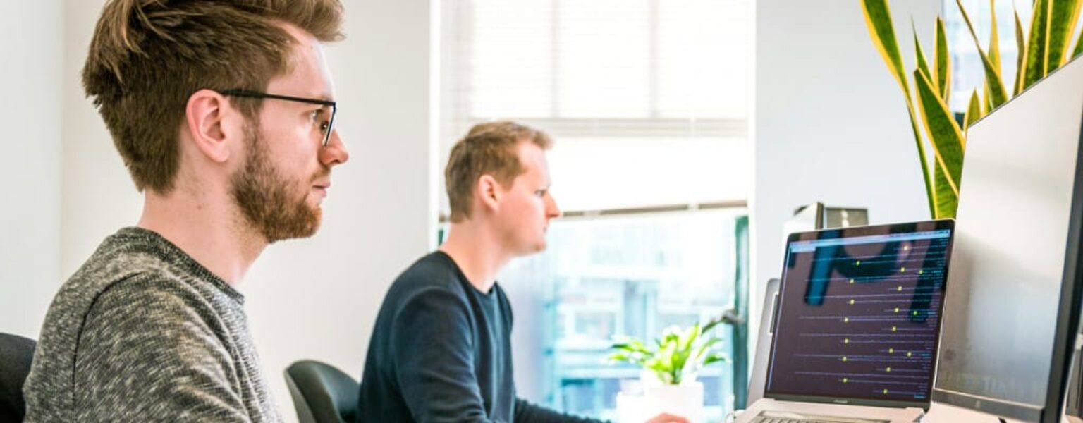 Enterprise Content Management Men working on enterprise content management software