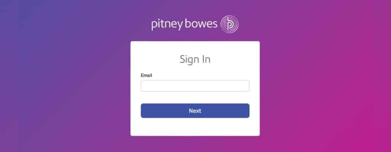 Pitney Bowes Shipping Software A screenshot of the Pitney Bowes Shipping Software login